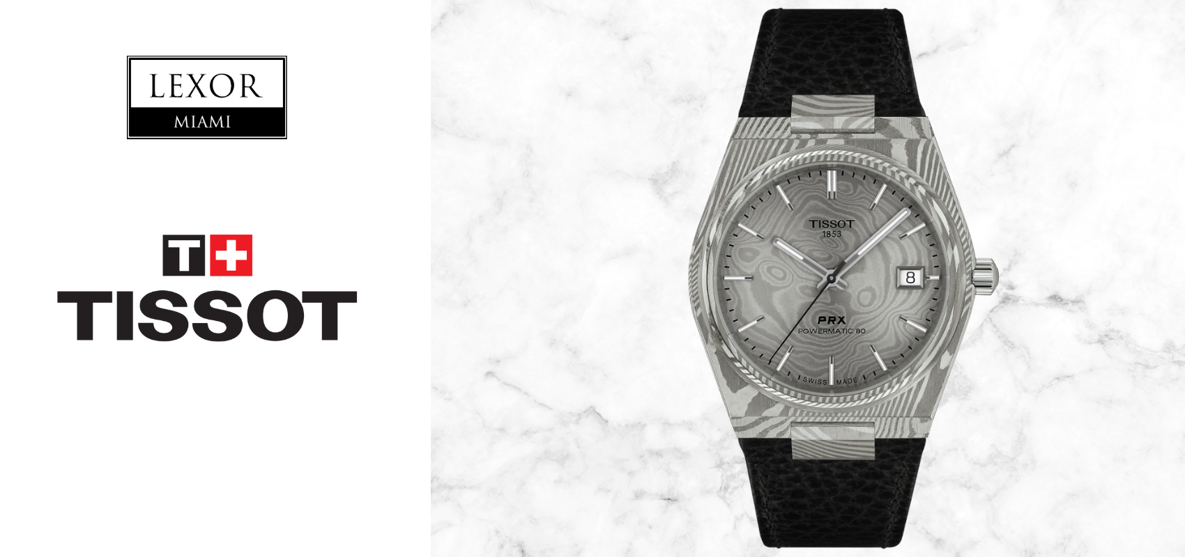 Shop Tissot PRX Damascus Steel 38mm Watch | Lexor Miami
