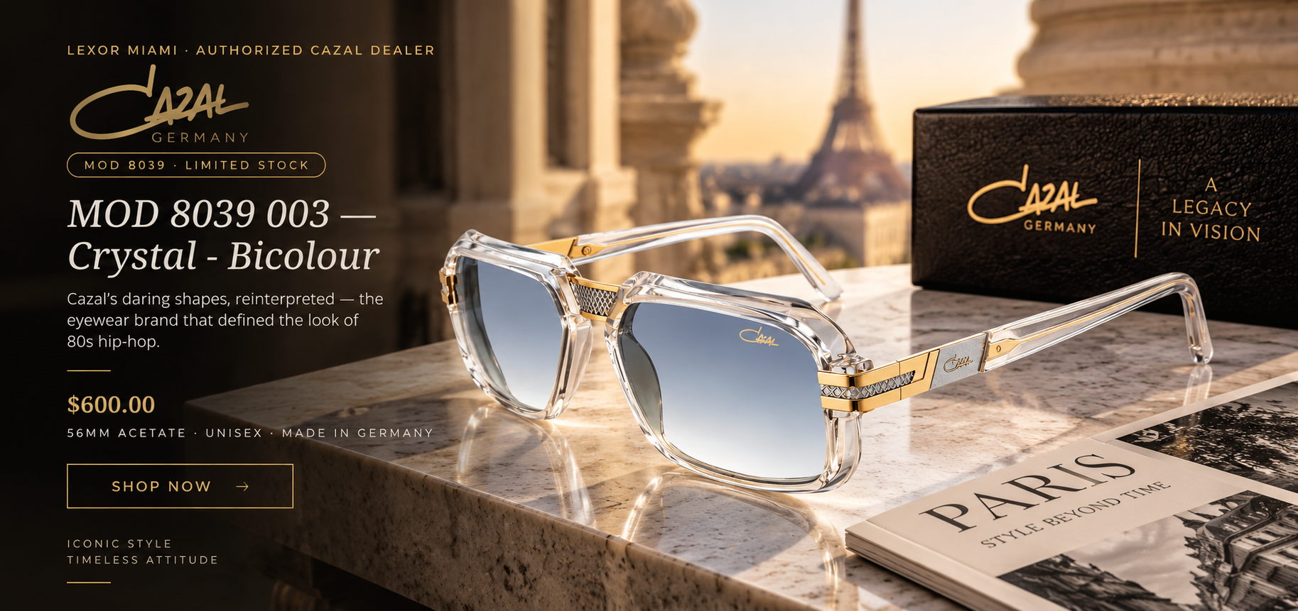 Cazal MOD 8039 Flint Grey Sunglasses | Lexor Miami