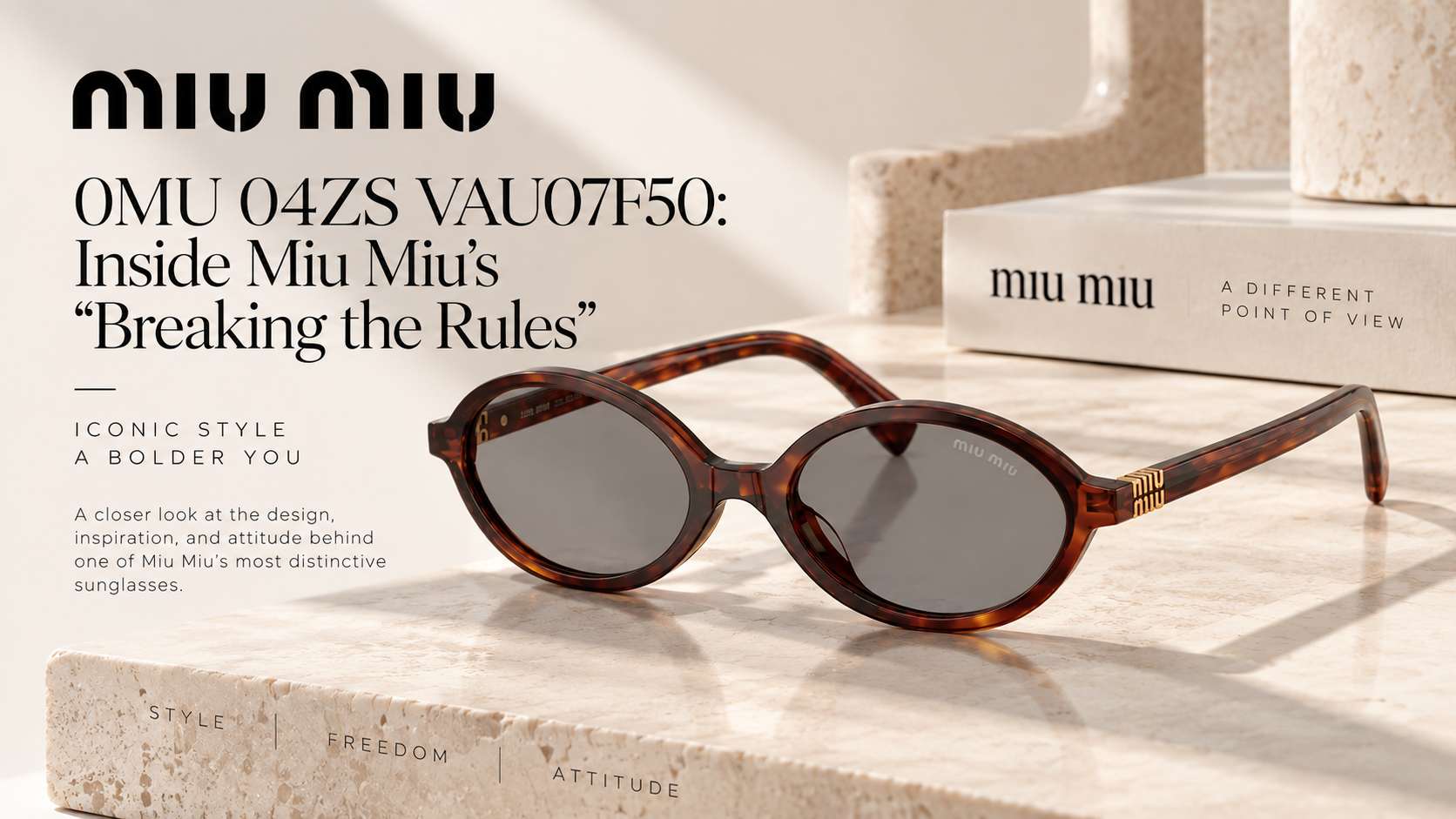 Miu Miu 0MU 04ZS VAU07F50 Sunglasses | Lexor Miami