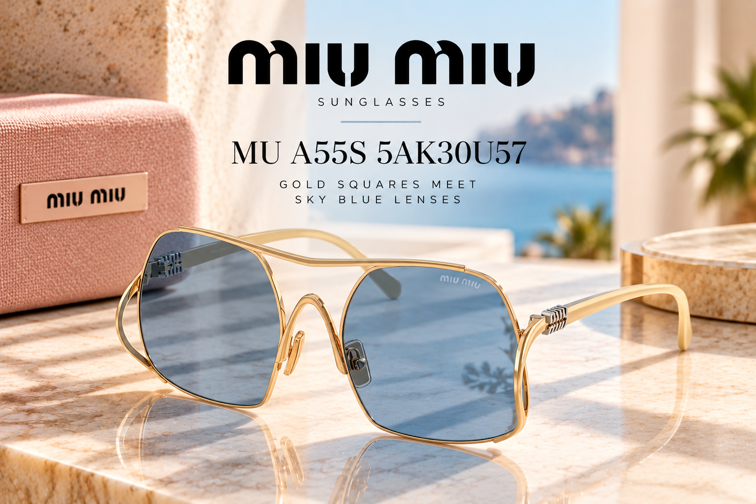 Miu Miu MU A55S 5AK30U57 Sunglasses | Lexor Miami Authorized Dealer