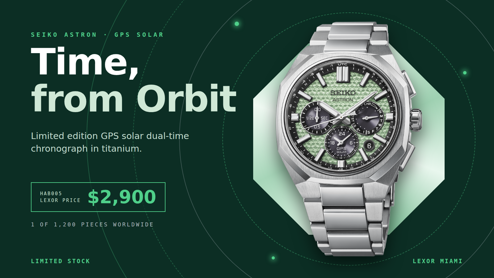 Seiko Astron HAB005 GPS Solar Limited Edition | Lexor Miami