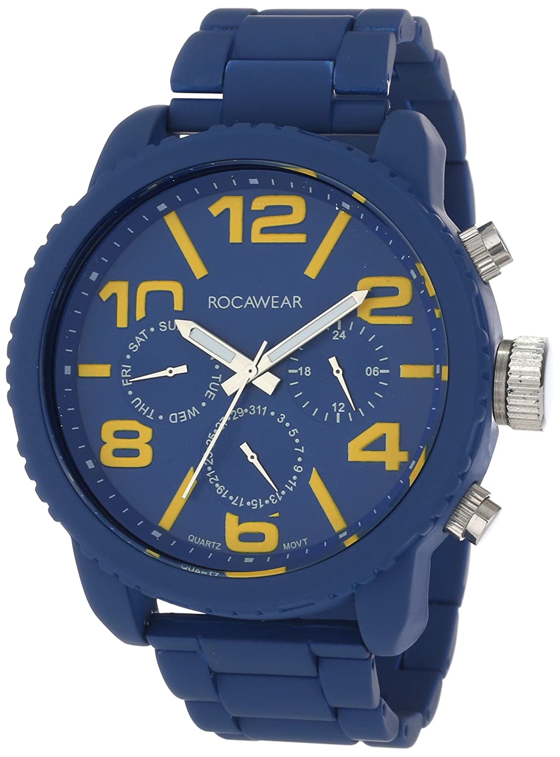 トップス Rocawear Rocawear RM0115BK1-040 Stylish Bracelet Enamel Bezel Men Watches