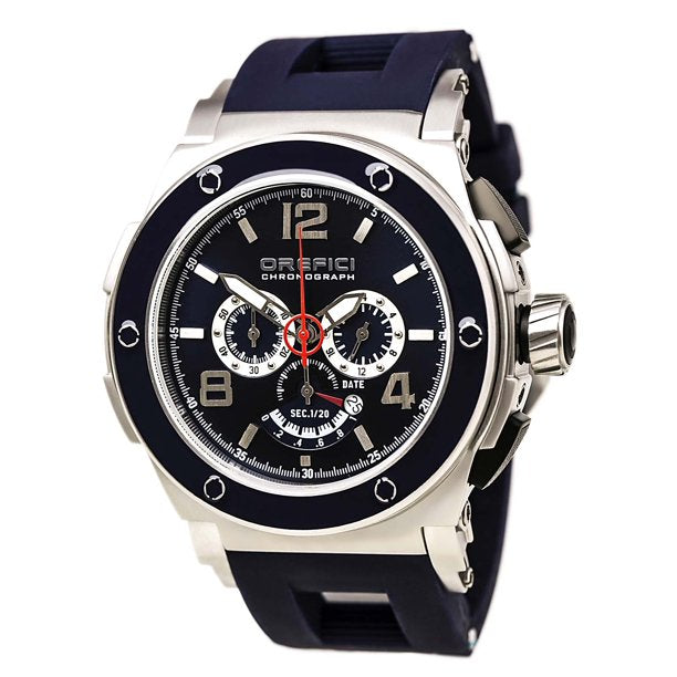 Orefici ORM1C4803 Regata Blue Dial Blue Rubber Strap Chronograph