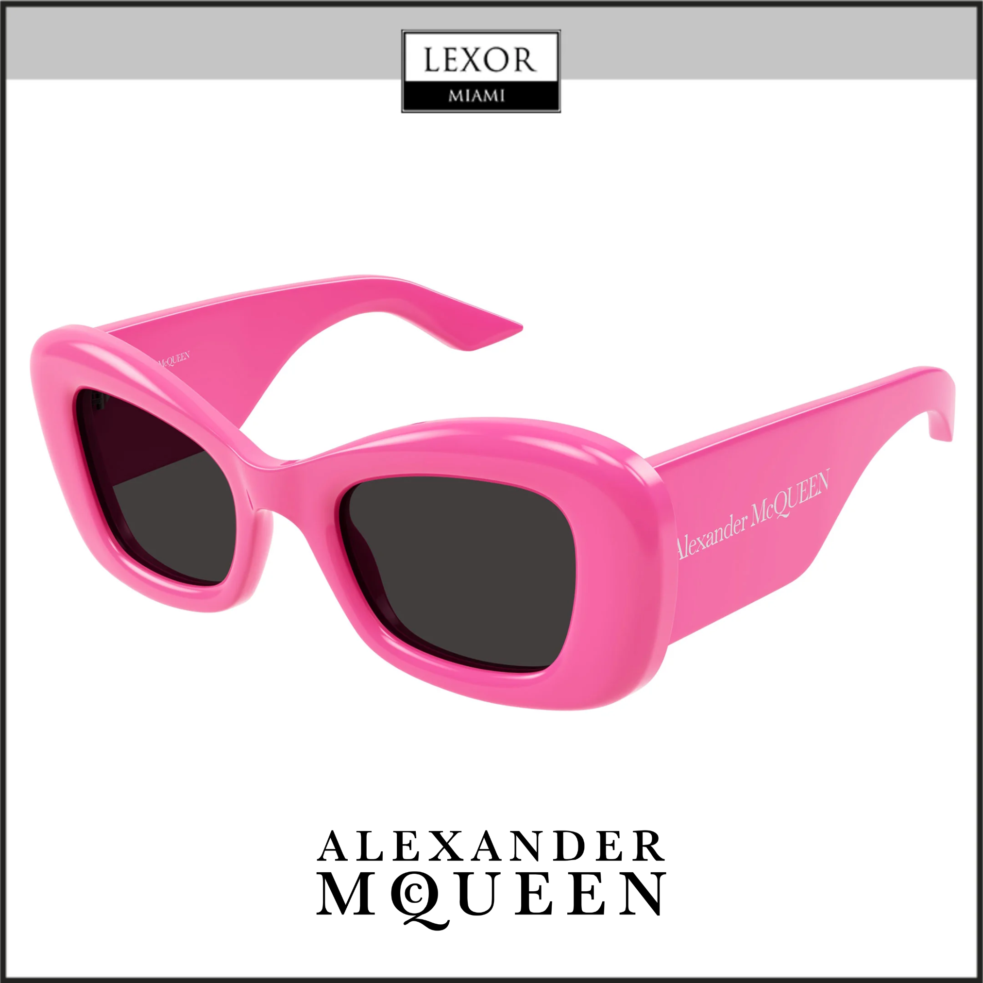 New! Alexander McQueen Vibrant Pink Sunglasses, AM0434S 004, Authentic New! Alexander McQueen Vibrant Pink | Mercari main image 4
