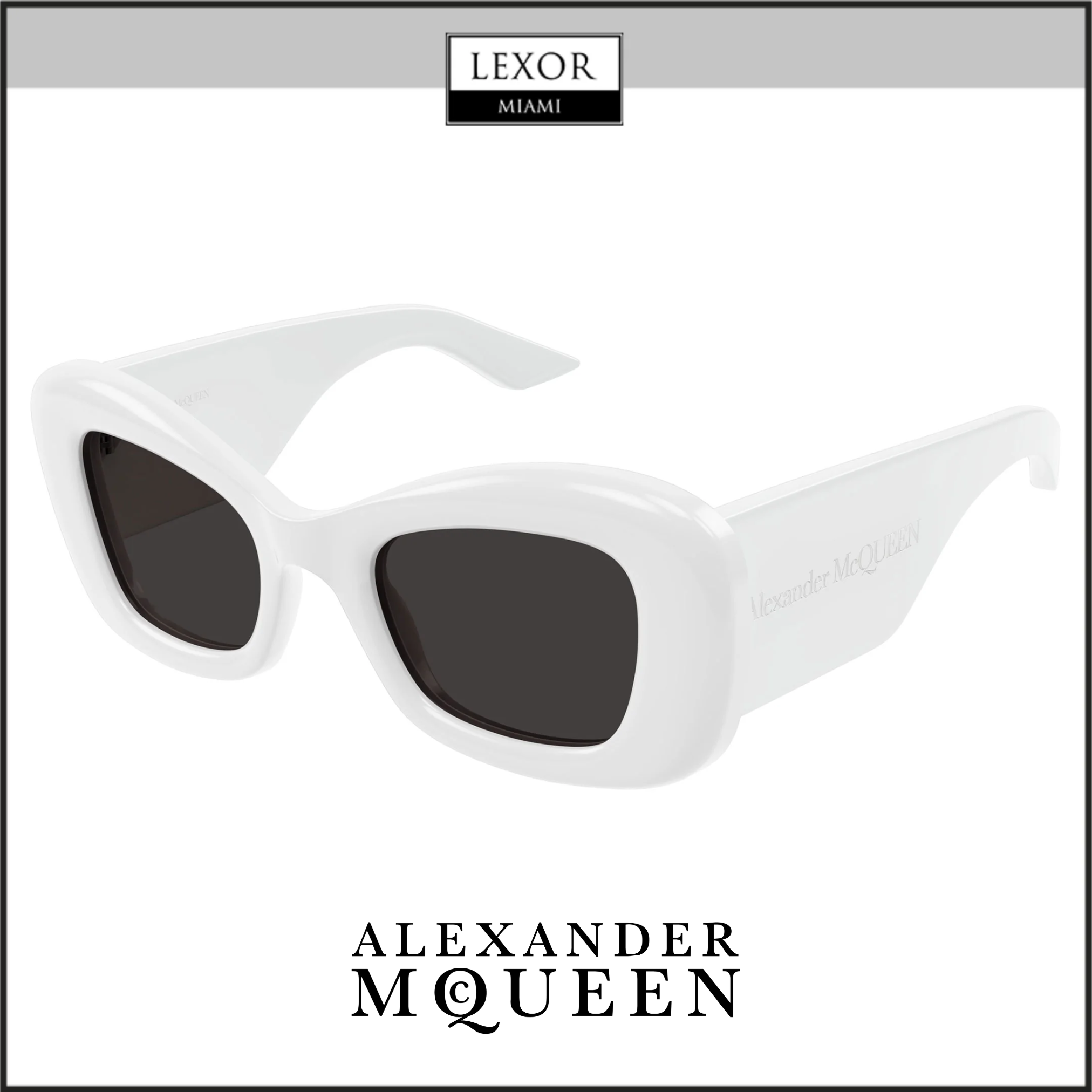 サングラス ALEXANDER MCQUEEN Woman Sunglasses White AM0434S 005 Alexander Mcqueen AM0434S 005 - White Sunglasses for Woman