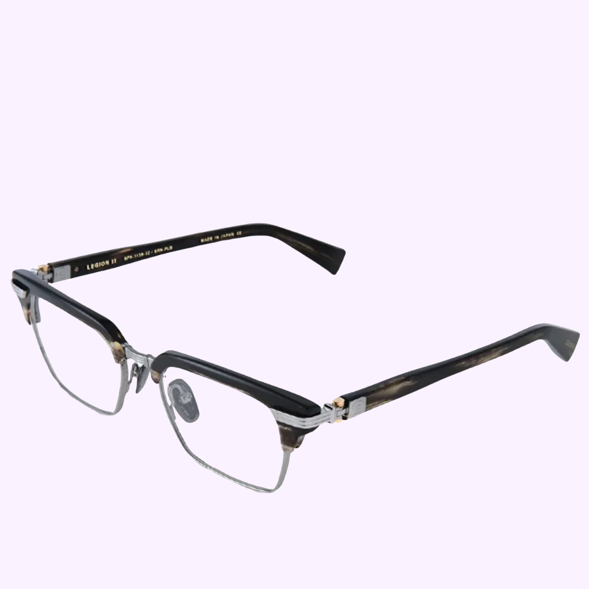 BALMAIN LEGIONⅡ BPX-113C by AKONI Balmain Legion-II BPX-113C Titanium Eyeglasses Black/Black Full