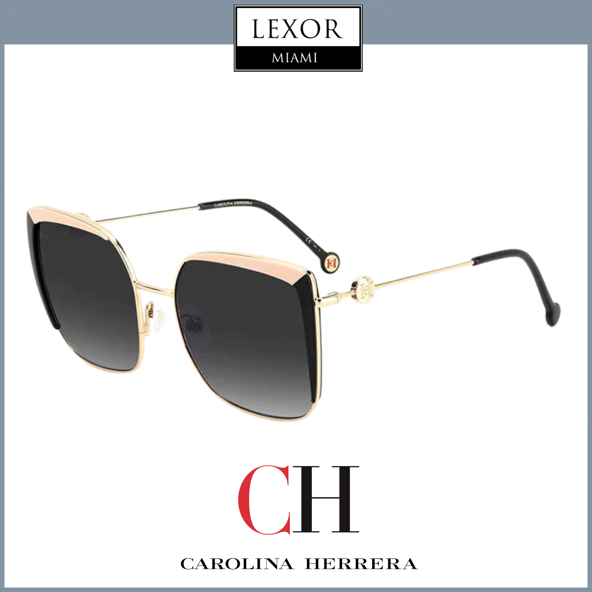 CAROLINA HERRERA CH-CH-0030-S-0NOA-NQ Sunglasses Sun Glasses 0NOA GOLD Authentic Carolina Herrera Sunglasses HER 0258/G/S 086 HVN Women  main image 4