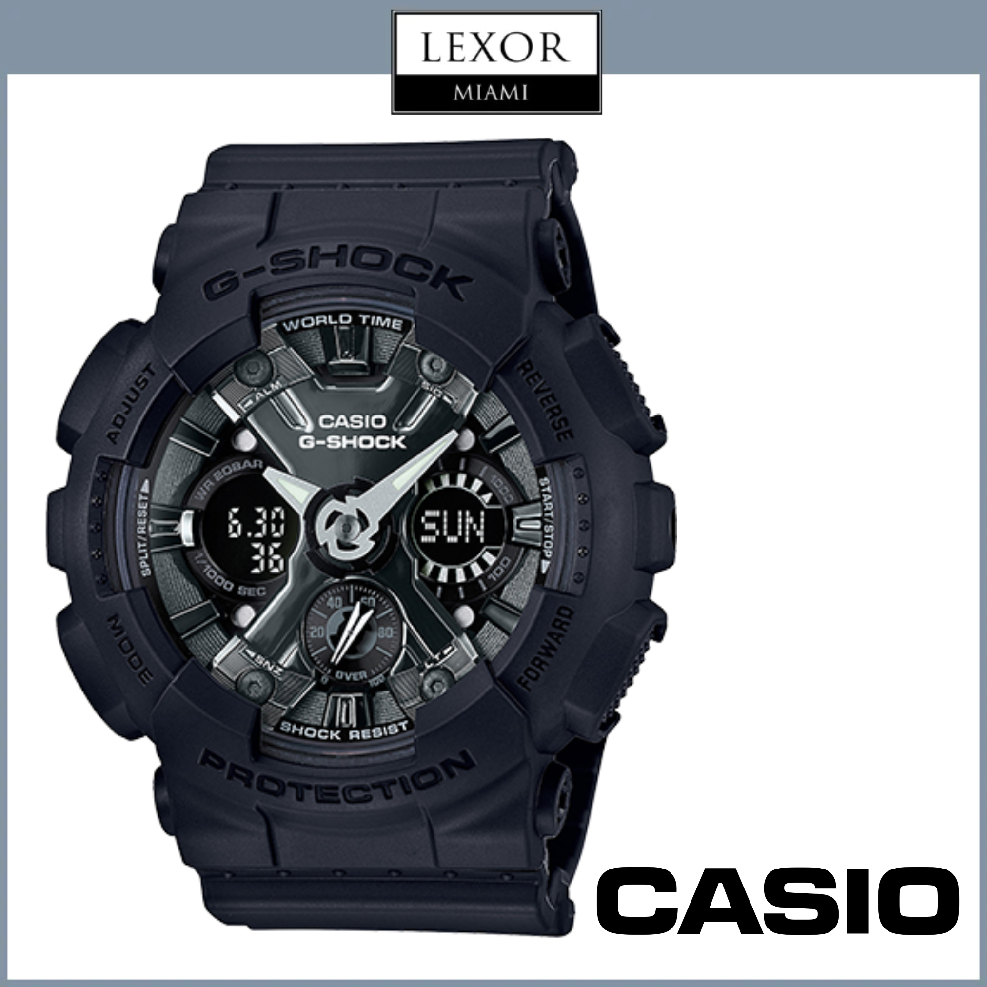 CASIO G-SHOCK Watches S Series Ana-Digi GMAS120MF-1A – Lexor Miami