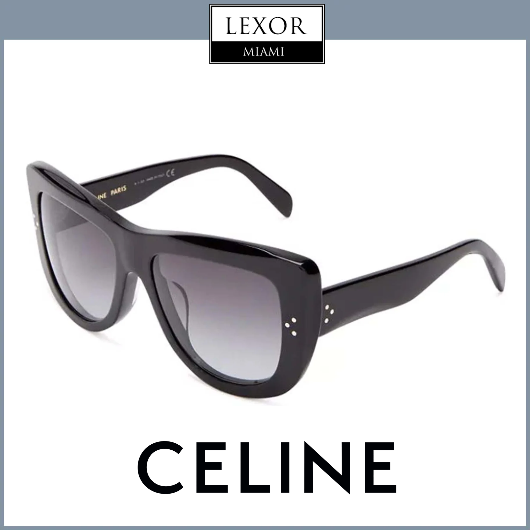 Black Cat-Eye Celine Sunglasses CL40157U Celine Cl 40157u 01d Cat Eye Polarized Sunglasses - Grey  main image 2