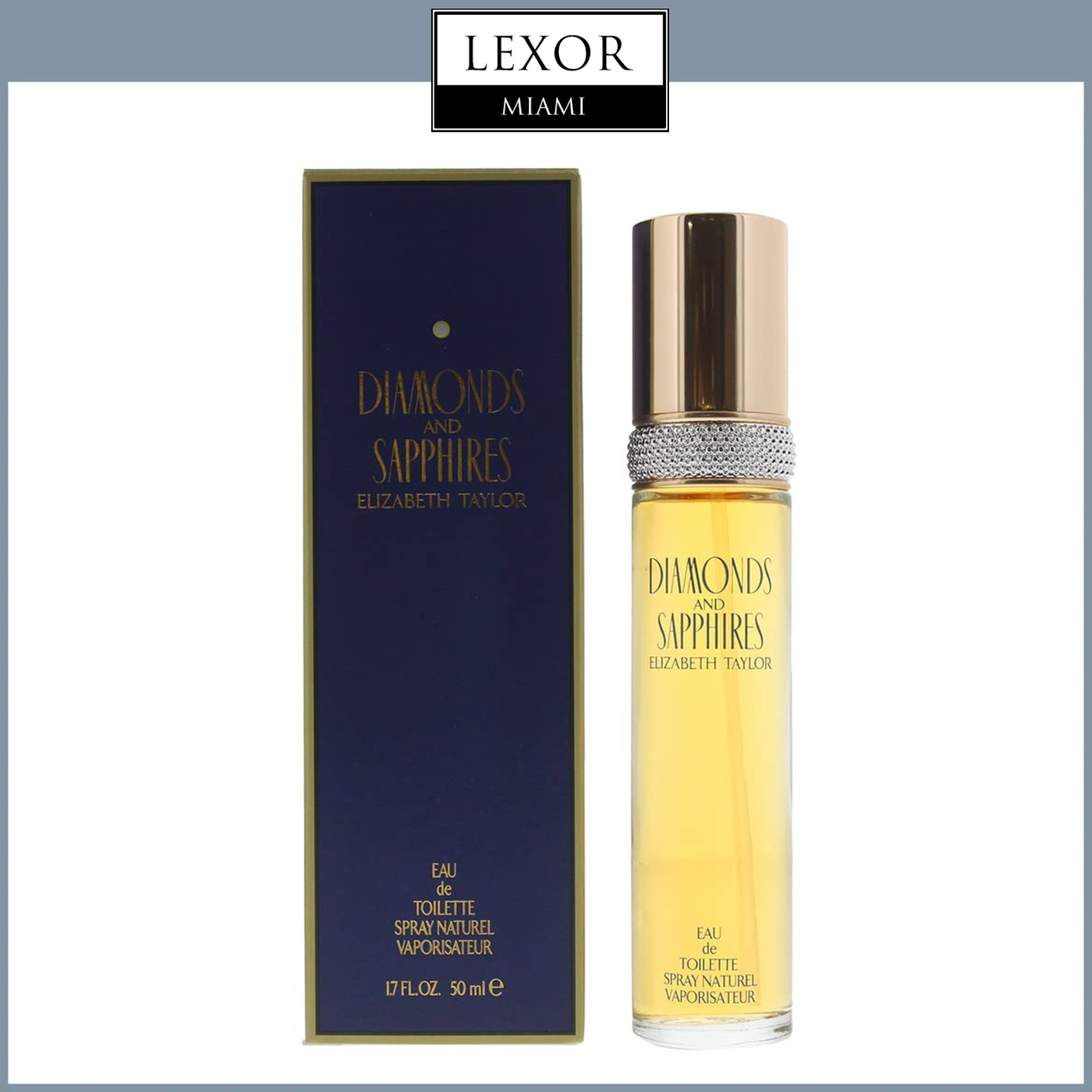 Elizabeth Taylor Diamonds And Sapphires 1.7.Oz EDT For Women perfume Lexor Miami