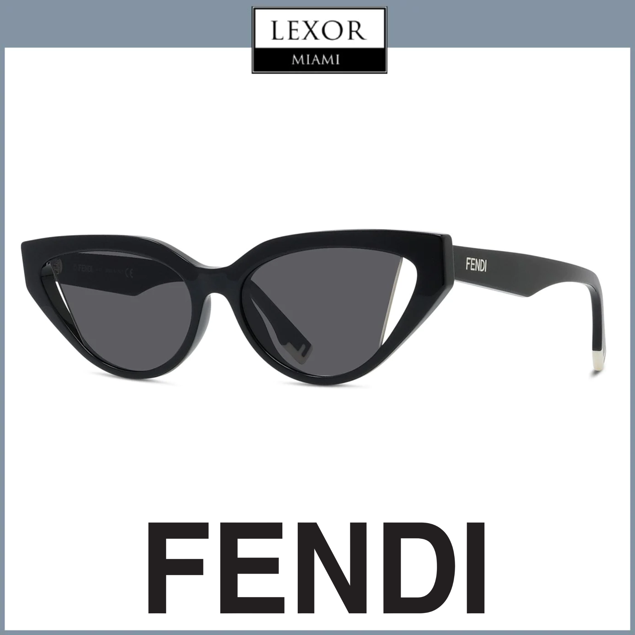 サングラス FENDI Woman Sunglasses Black FE40009I 01a FENDIFE40009I01A52WOMENSUNGLAS