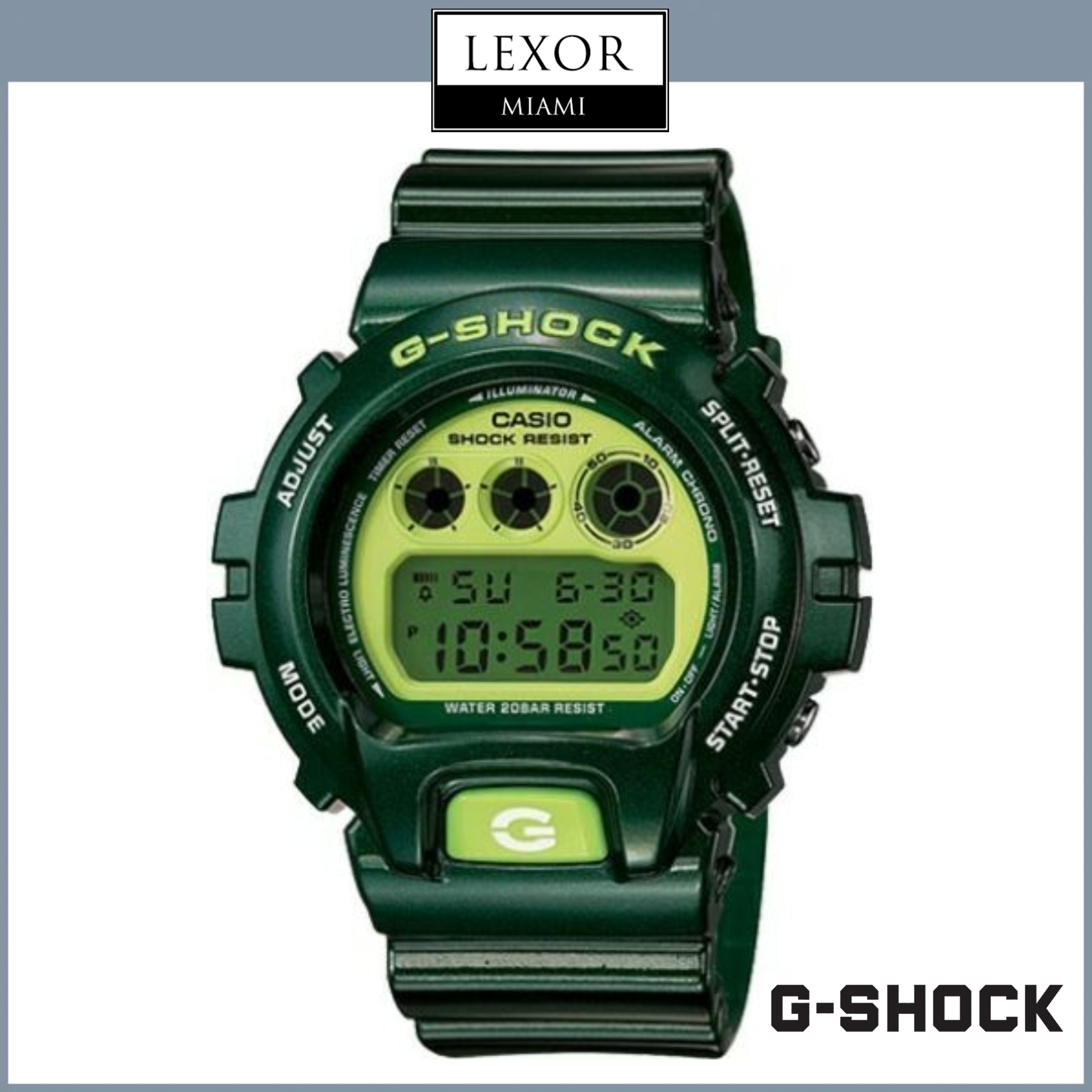 G Shock DW6900CS 1 Digital Green Resin Strap Men Watches Lexor Miami