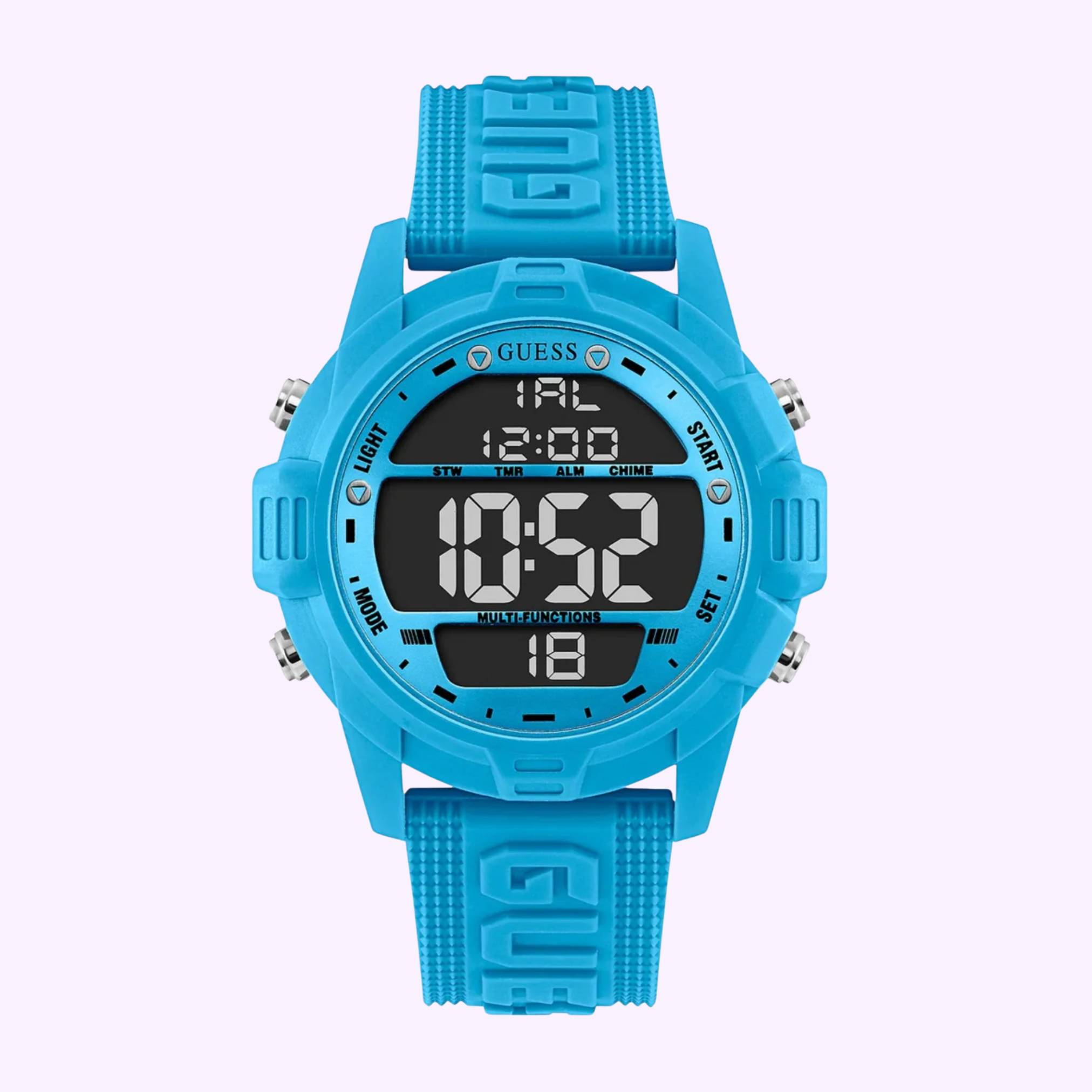New GUESS Blue Silicone UNISEX WATCH Guess W1135L3 Crystal Blue Silicone Women main image 3
