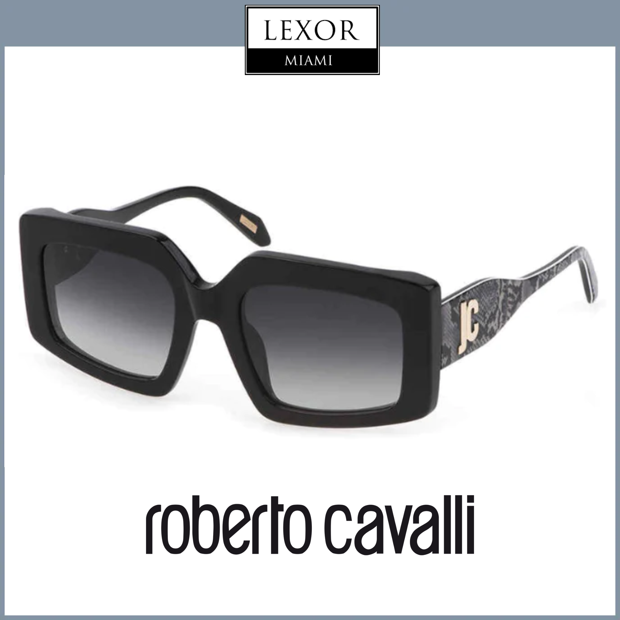 Just Cavalli SJC020 Sunglasses 0700 Shiny Black