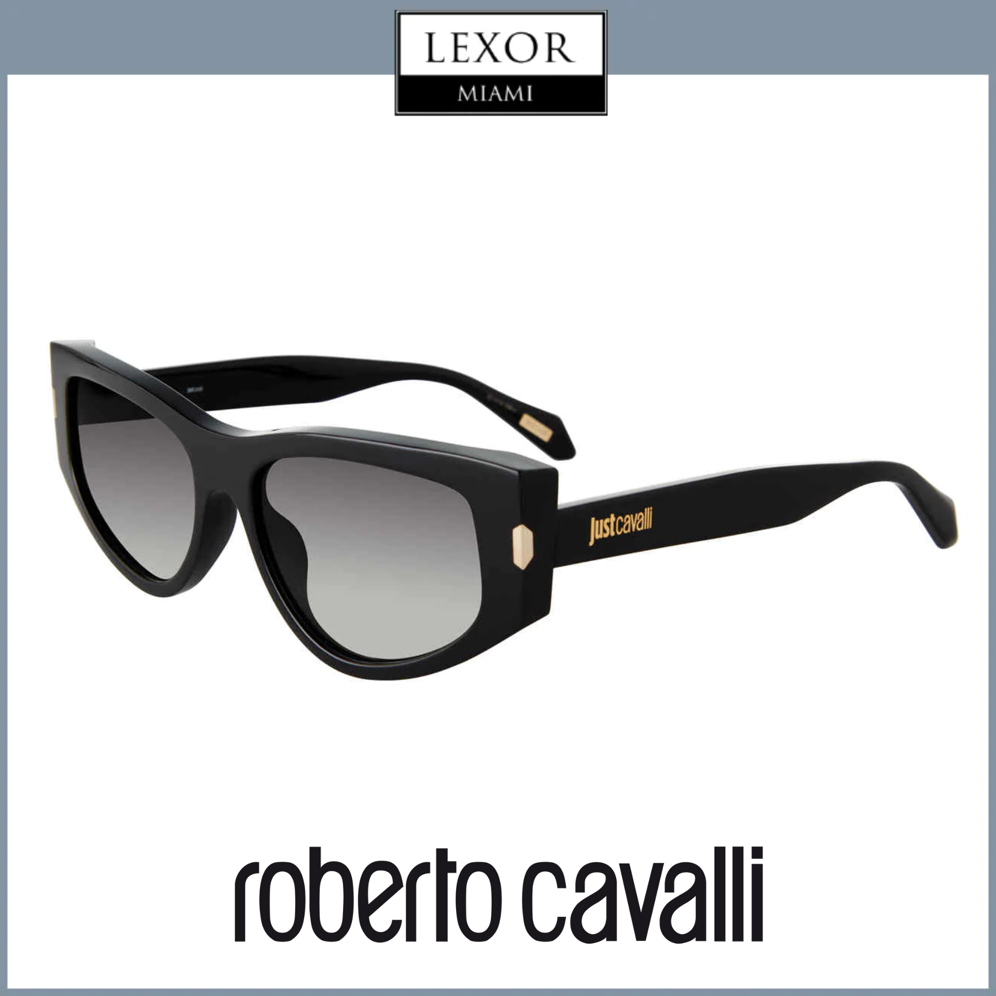 Just Cavalli SJC034 Unisex Sunglasses Black 0700