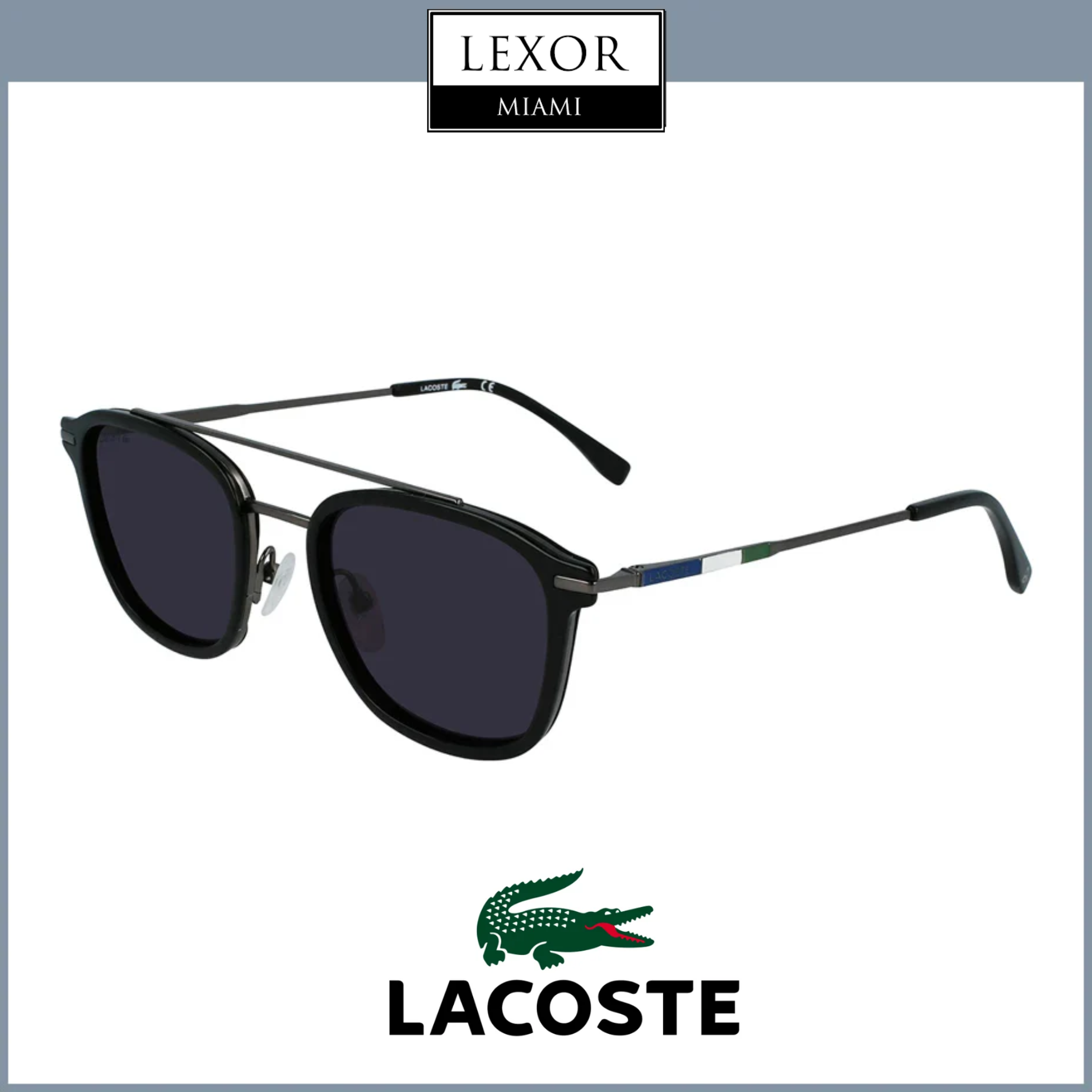 L608SND -021 / DARK GREY/BLACK METAL SUNGLASSES – Lexor Miami