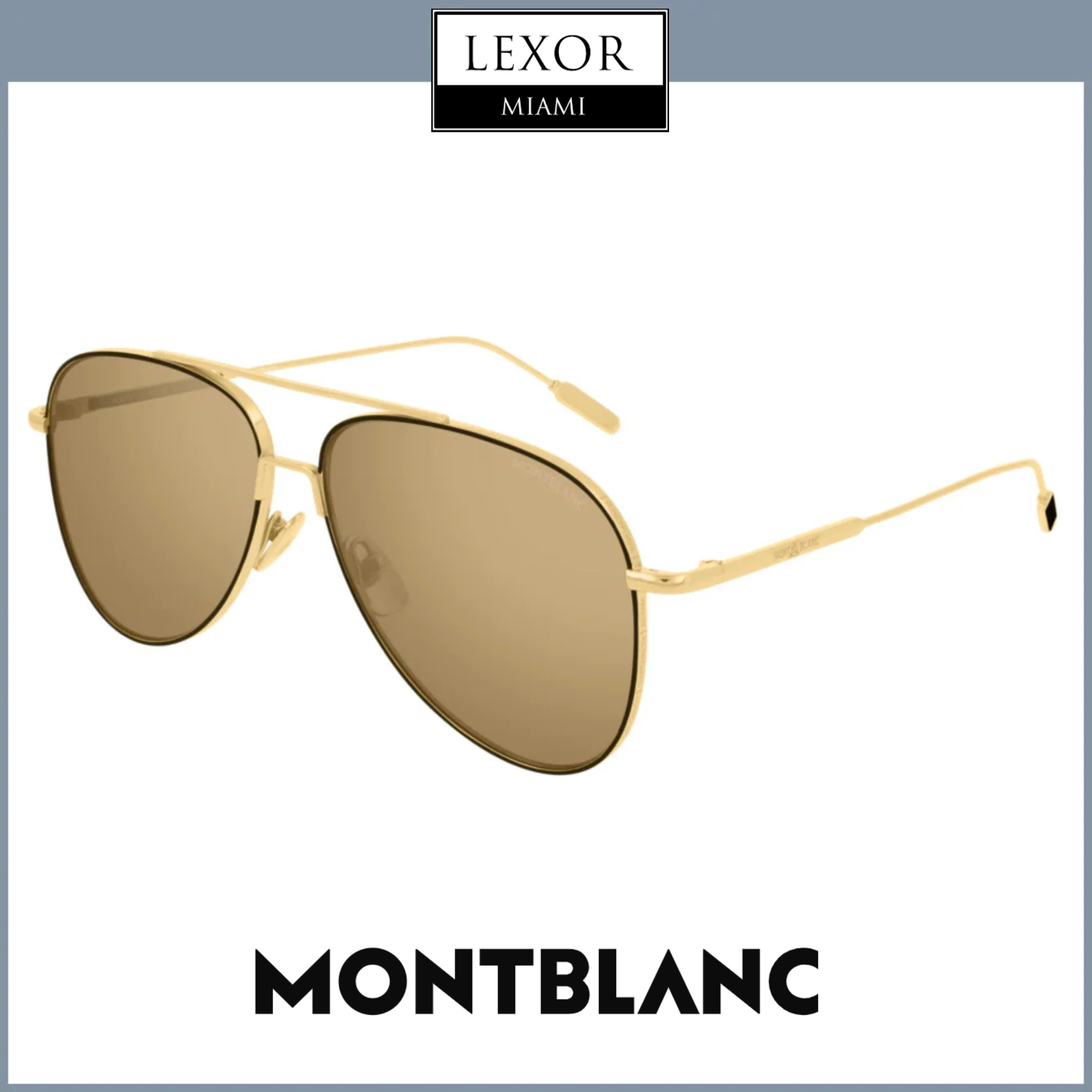 Mont Blanc MB0078S 001 59 Sunglasses Unisex – Lexor Miami