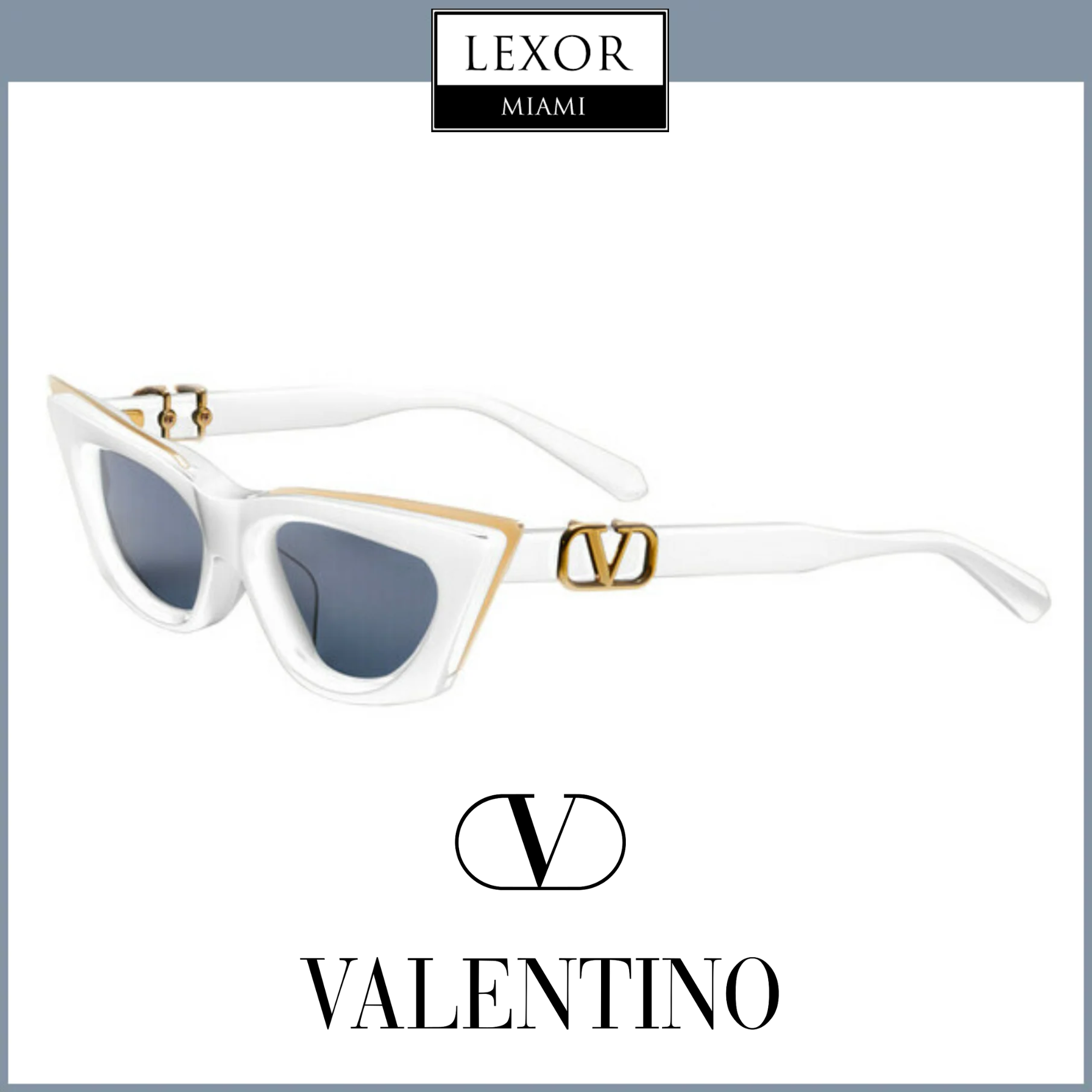 Valentino online white sunglasses