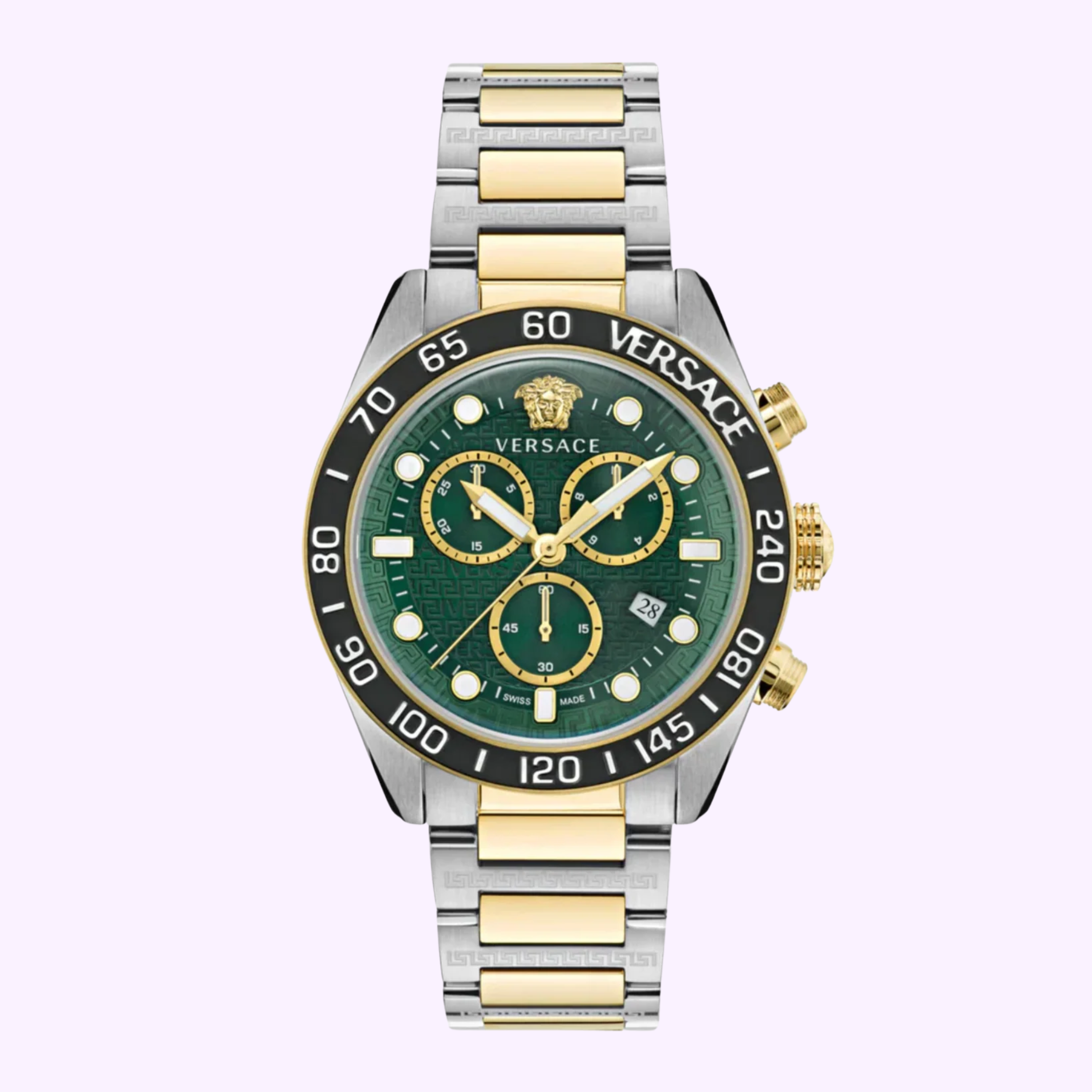 Versace VE6K00423 Greca Dome Chrono Bracelet Man Watch – Lexor Miami