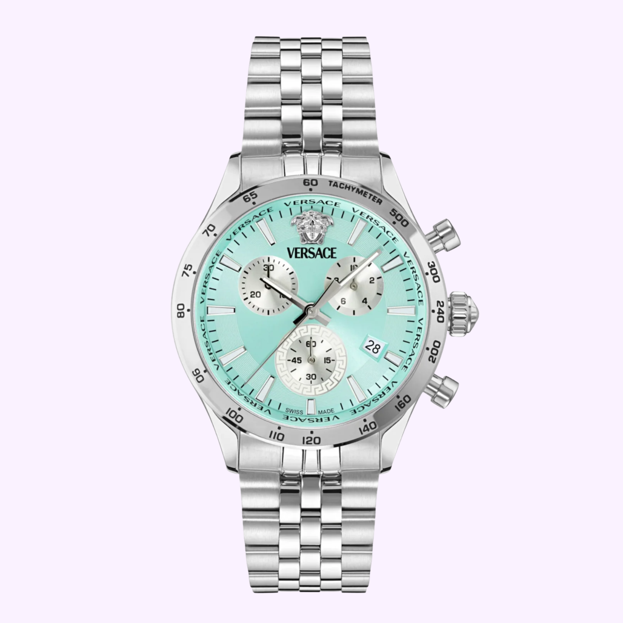 Versace VECFA0724 Hellenyium Chrono Petite Bracelet Watch upc