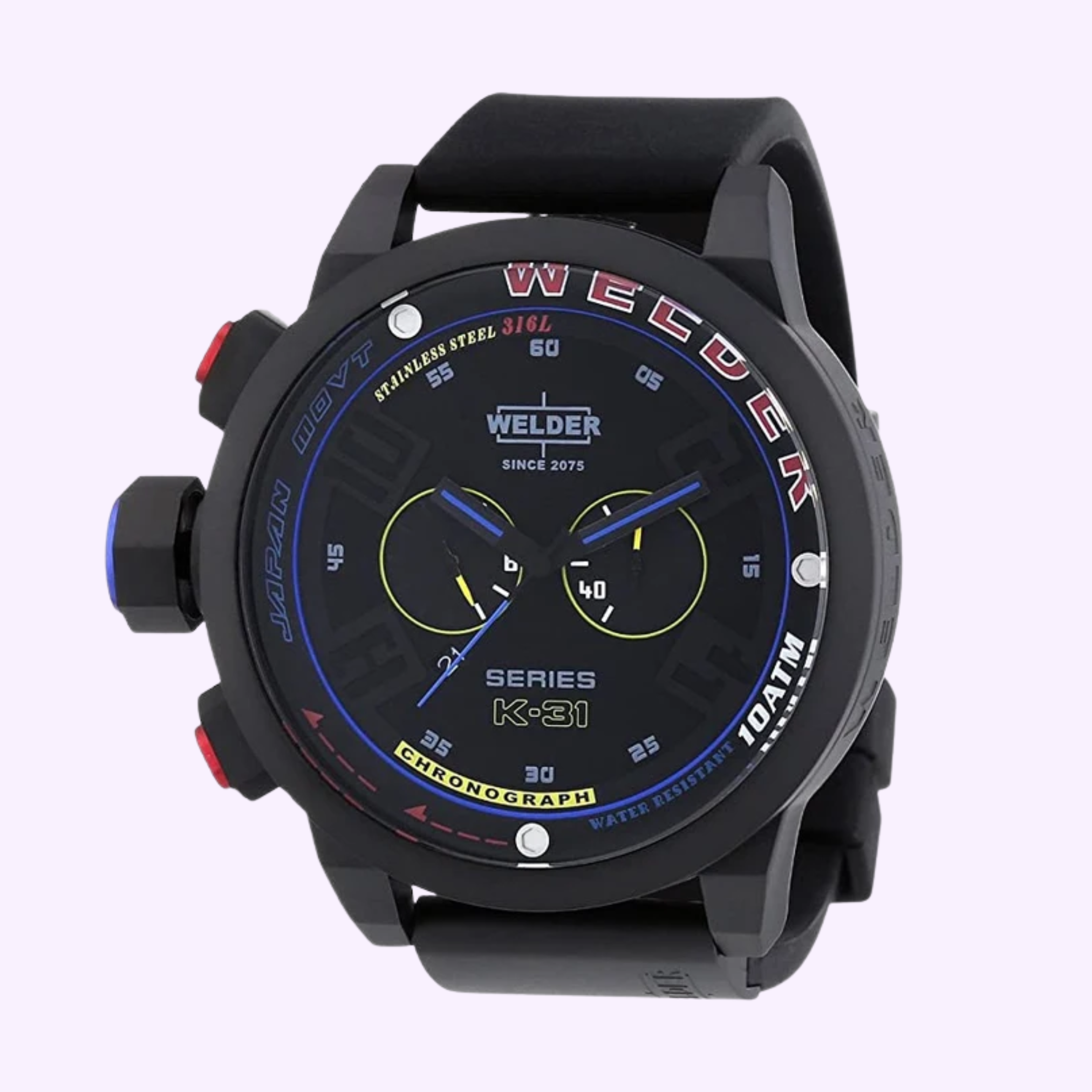 Welder K31-2601 by U-Boat K31 Chronograph Black Rubber Strap