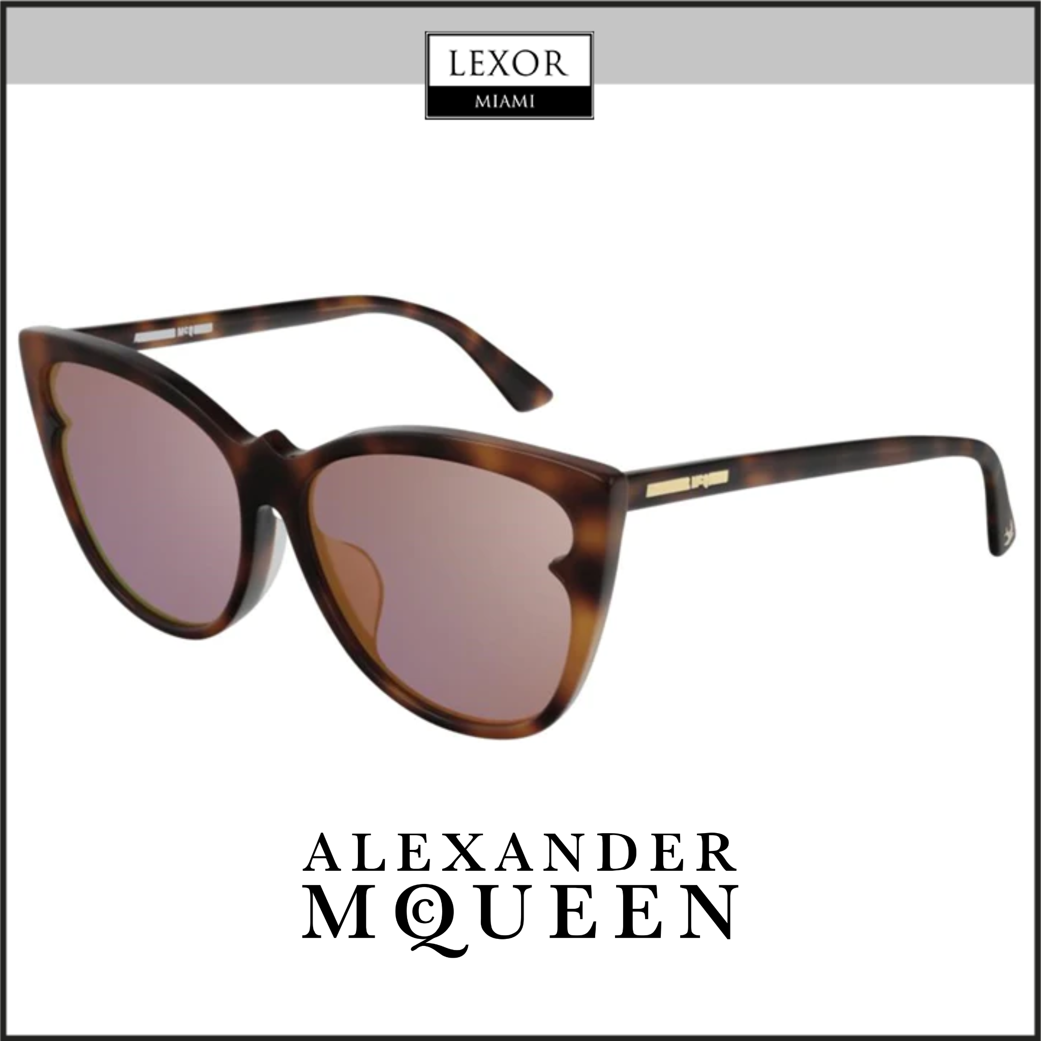 McQ by Alexander McQueen Brown Tortoiseshell Sunglasses Women main image 4