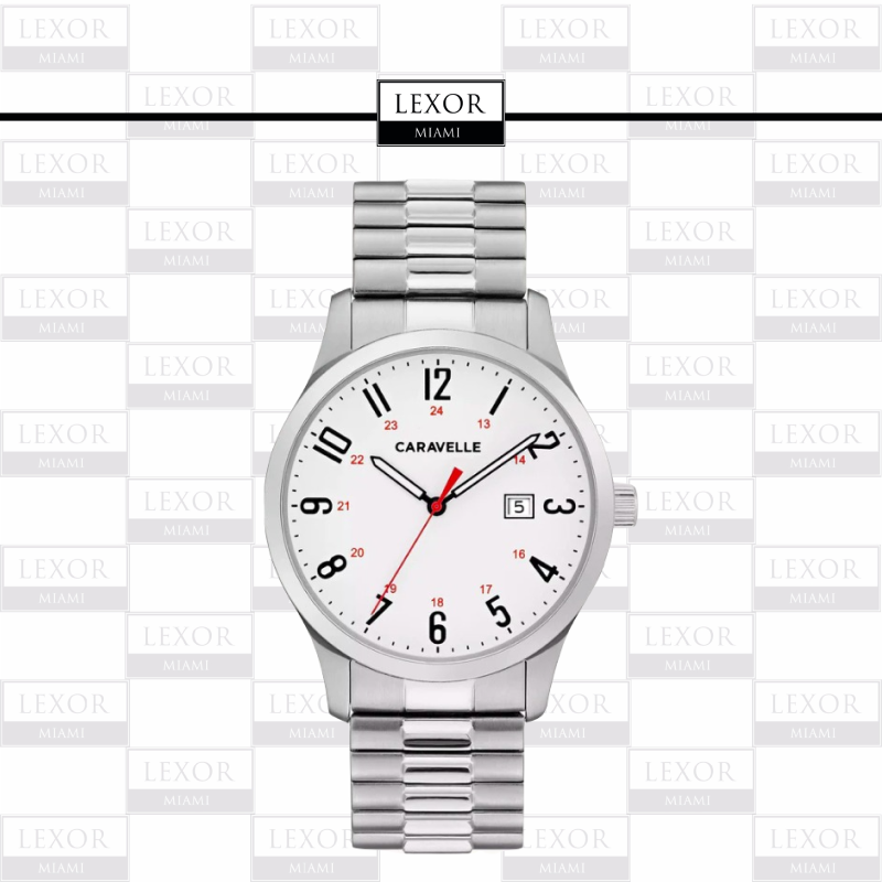 Reloj para hombre Bulova 43B153 Traditional Caravelle con correa de acero inoxidable