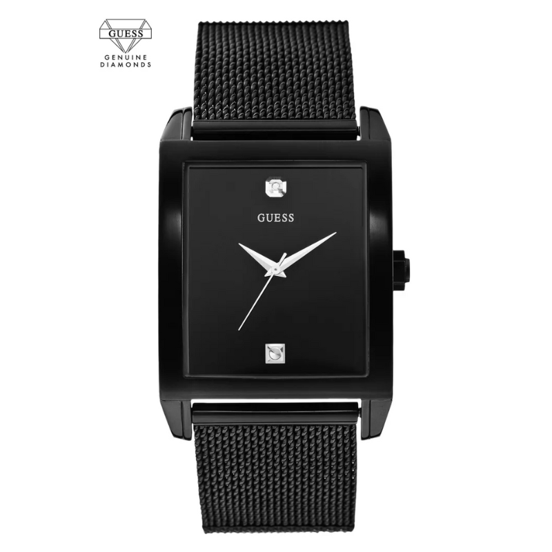 Guess U0280G3 Black Mesh Diamond Analog Watch Lexor Miami