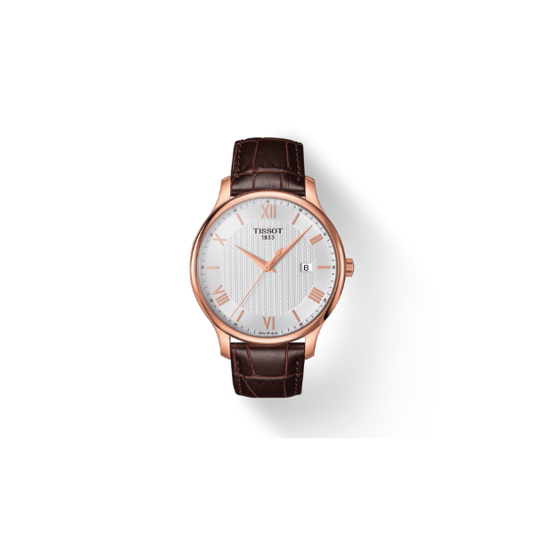 Tissot T0636103603800 Tradition Brown Leather Strap Men Watches