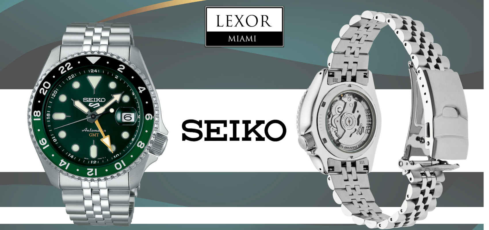 Shop Seiko Luxe 5 Sports SKX GMT Watch SSK035 | Lexor Miam – Lexor Miami
