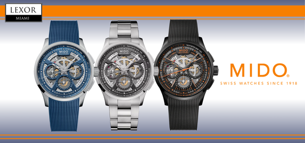Discover the Mido Multifort Skeleton Chronograph at Lexor Miami – Swiss Craftsmanship Redefined