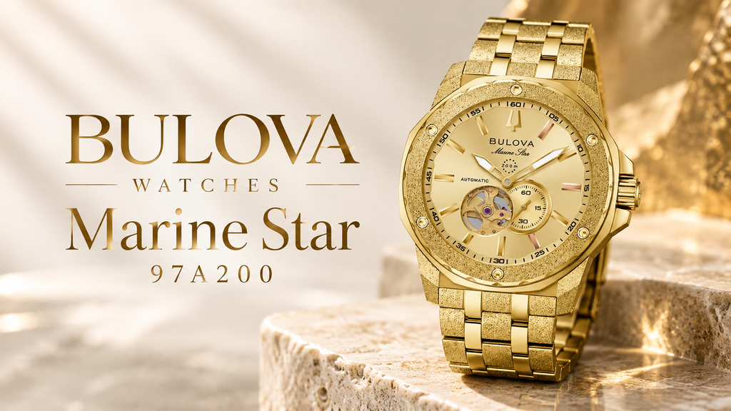 Bulova 97A200 Gold Marine Star Review: 44mm Size, 82S5 Automatic