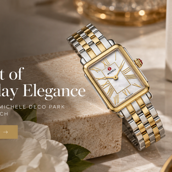 MICHELE Deco Park Two-Tone 18K Gold-Plated Diamond Watch – Lexor Miami
