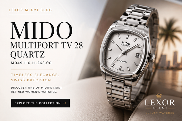 MIDO Multifort TV 28 Quartz M049.110.11.263.00: Swiss Elegance
