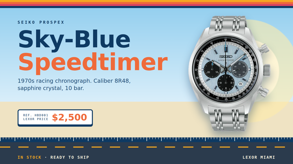 Seiko Prospex Speedtimer HBD001 Chronograph | Lexor Miami