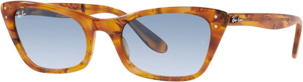 Ray-Ban 0RB2299 13423F52 LADY BURBANK AMBER TORTOISE W/ CLEAR  GRADIENT BLUE Unisex Sunglasses