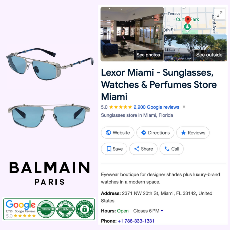 Balmain Sunglasses BRIGADE-V BPS-142F-56 Unisex