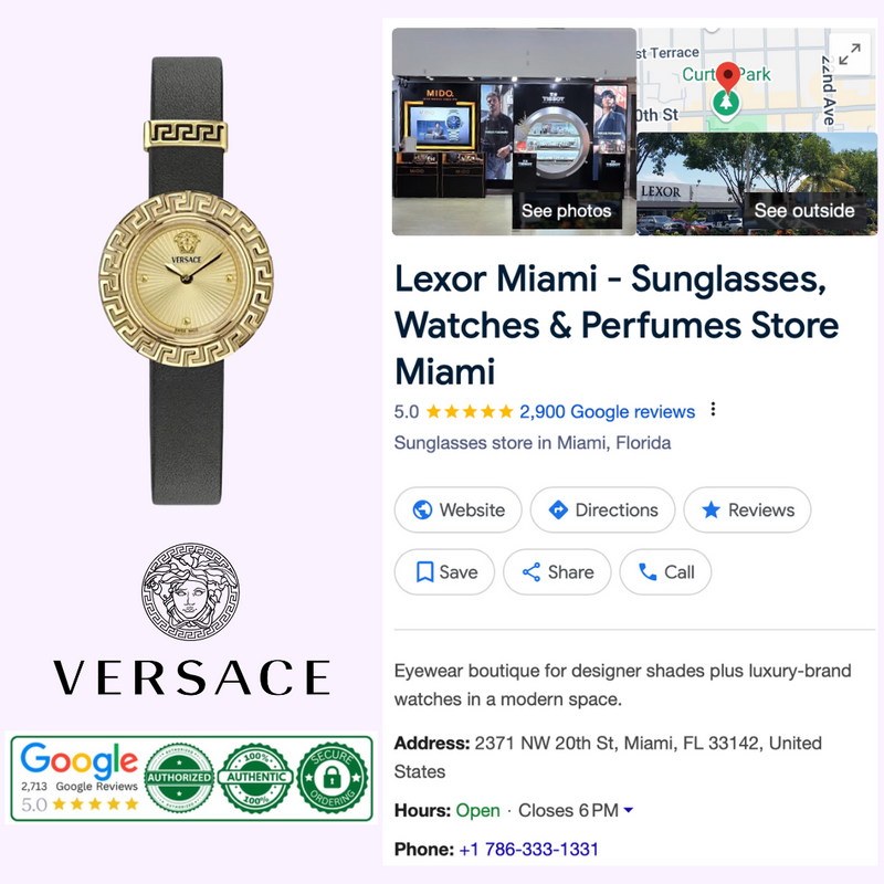 Relógios Versace VE8C00224 La Greca Couro Relógio upc 196629819885