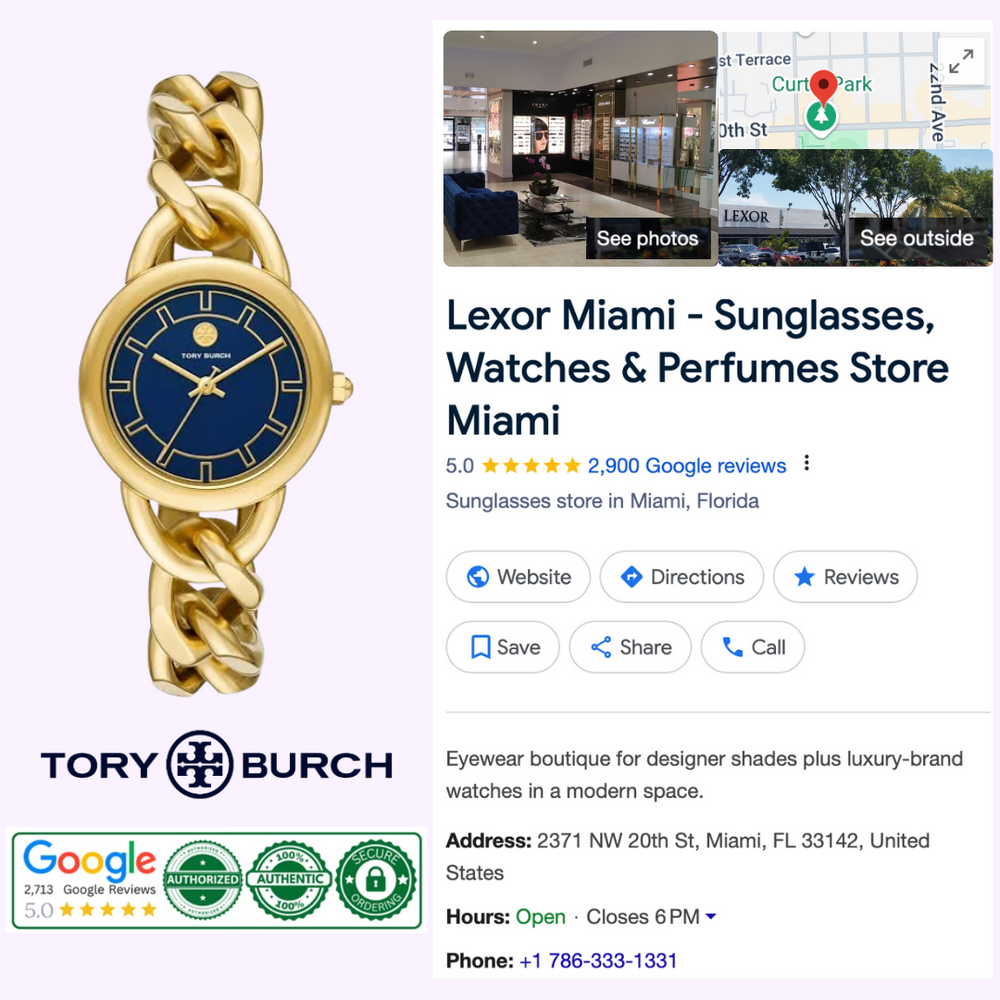 Tory Burch TBW7212 The Ravello Gold Stainless Steel Chain Strap