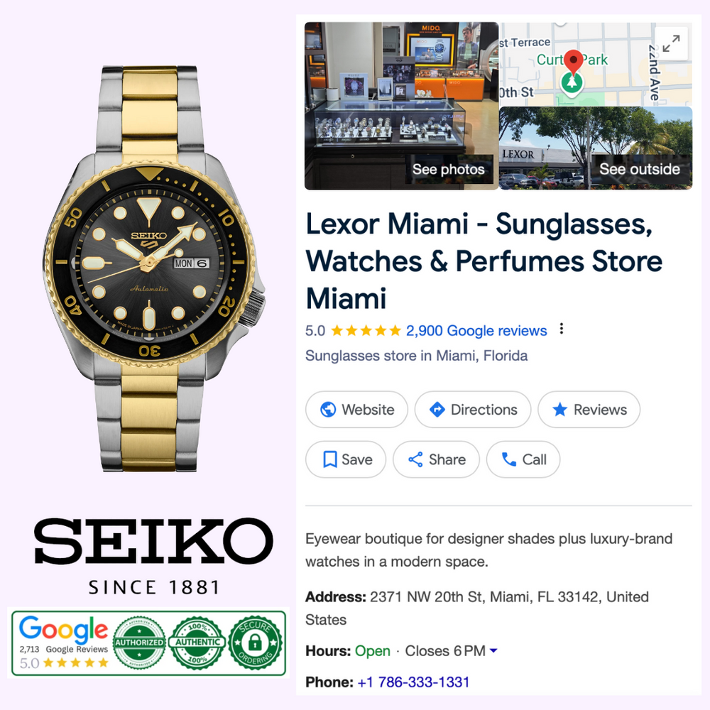 Seiko Watches SRPK22 Seiko 5 Sports SGP – Lexor Miami