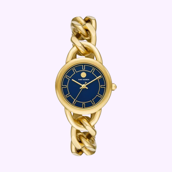 Tory Burch TBW7212 The Ravello Gold Stainless Steel Chain Strap Women Watches