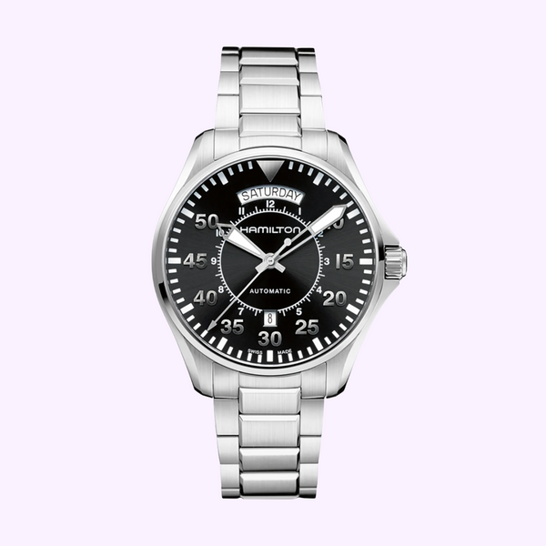 Hamilton H64615135 Khaki Aviation Pilot Day Date Reloj automático para hombre