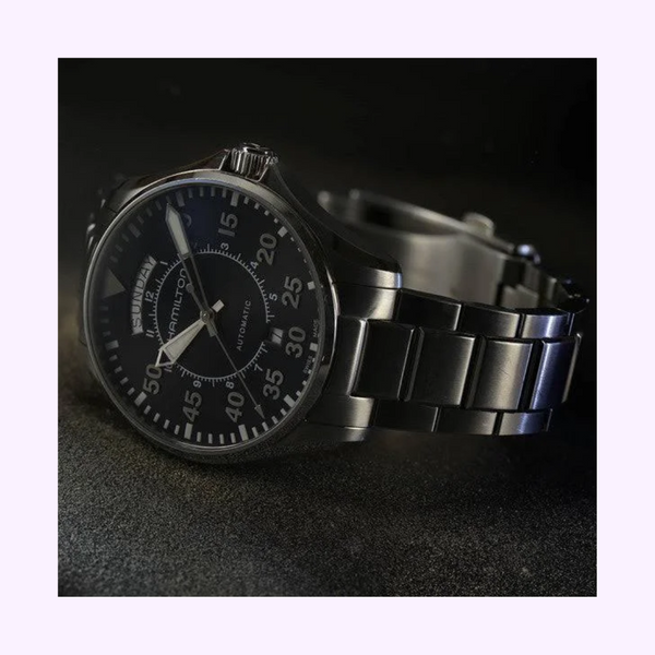 Hamilton H64615135 Khaki Aviation Pilot Day Date Reloj automático para hombre