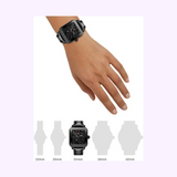 Michele MWW06K000050 Deco Sport Noir Preto Couro Pulseira Relógios Unissex