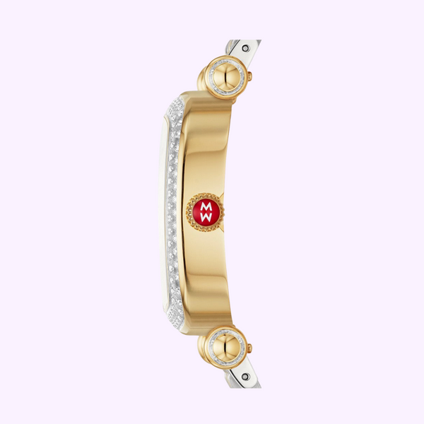 Reloj para mujer Michele MWW16C000033 Caber Isle Diamond con correa de acero inoxidable en dos tonos