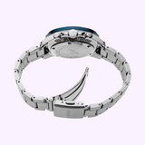 Seiko SSB321 Essentials SS Cronógrafo Mostrador Azul Relógios Masculinos