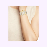 Michele MWW06A000779 Deco Diamond 2 Tone Stainless Steel Strap Women Watches