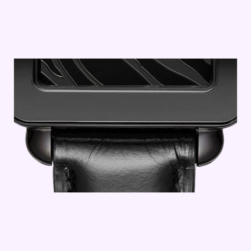Michele MWW06K000050 Deco Sport Noir Preto Couro Pulseira Relógios Unissex