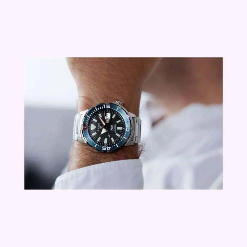 Seiko SRPE27 Prospex Prata Aço Inoxidável Pulseira Relógios Masculinos