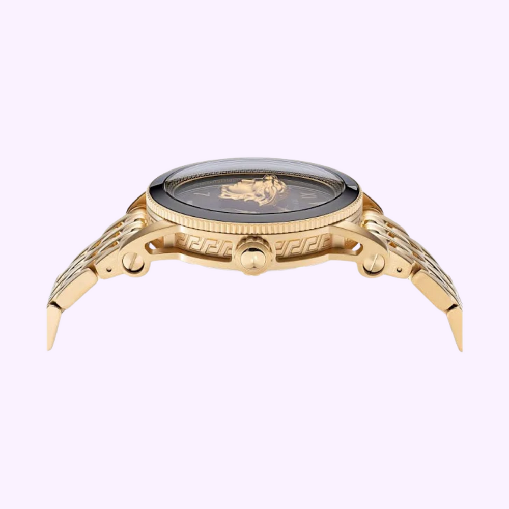 Versace V-PALAZZO (43mm) Black Dial / Gold PVD Stainless